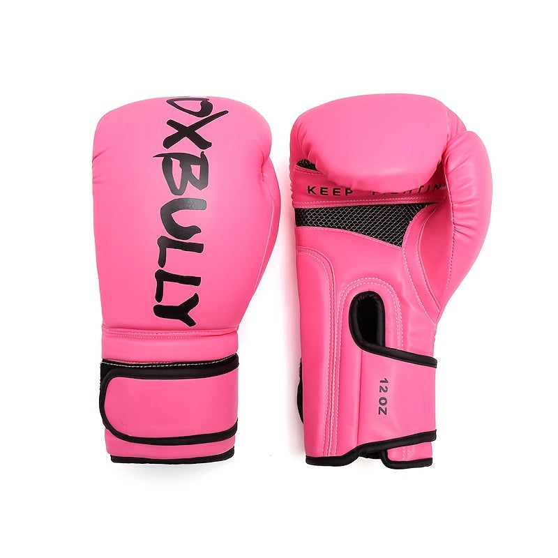 1 Pair 6oz/8oz/10oz/12oz Boxing Gloves, Suitable For Sanda, Boxing, Muay Thai, Fighting Training