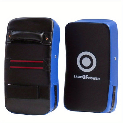 SAGE OF POWER PU Leather Hand Target Pads for Boxing - Durable Training Equipment with Secure Strap and Adjustable Padding.