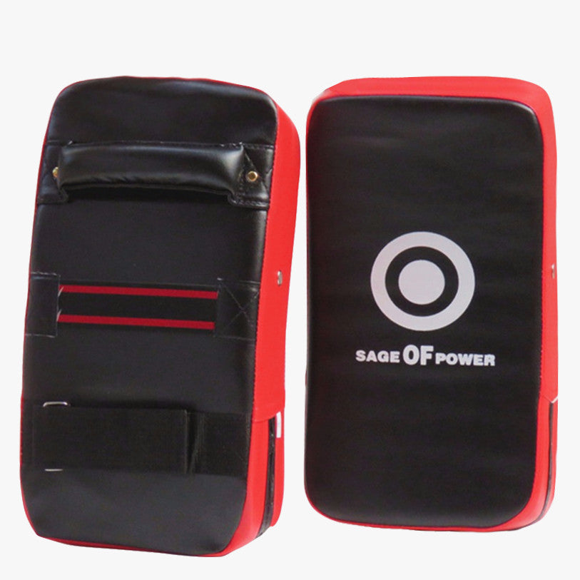 SAGE OF POWER PU Leather Hand Target Pads for Boxing - Durable Training Equipment with Secure Strap and Adjustable Padding.