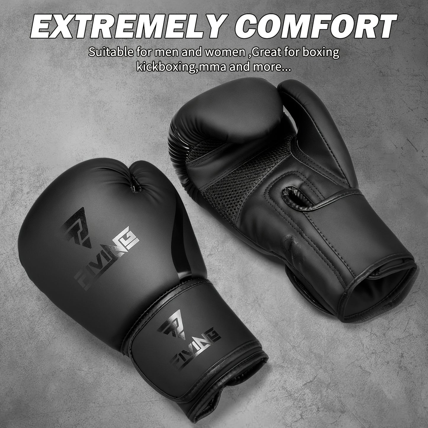 Boxing Gloves For Sparring Training, Faux Leather MMA Kickboxing Adult Heavy Punching Gloves, Focus Pad