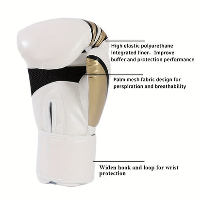 Professional Sparring Gloves – 6-12 Oz Boxing & Kickboxing Gloves with Padded Wrist Support for Training & Competition