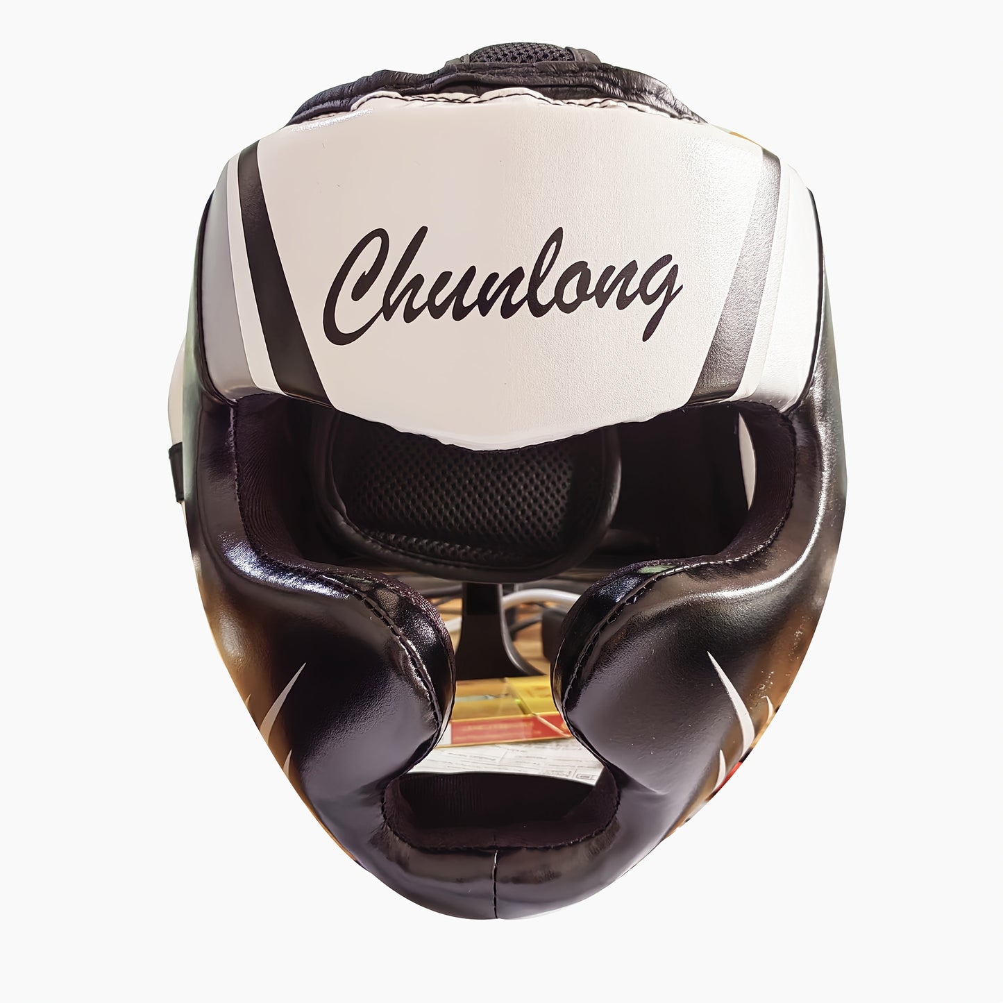 1pc Chunlong Faux Leather Boxing Helmet - MMA, Muay Thai, Taekwondo Training Head Protector for Boxing, Kickboxing, Combat Sports - Christmas Gift