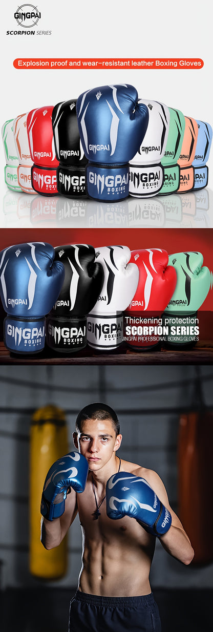 Breathable Boxing Gloves, Sandbag Gloves, Muay Thai Professional Combat Practical Training Gloves, Unisex Boxing Gloves, Boxing Training Gloves Tear Resistant Hand Protective Gloves