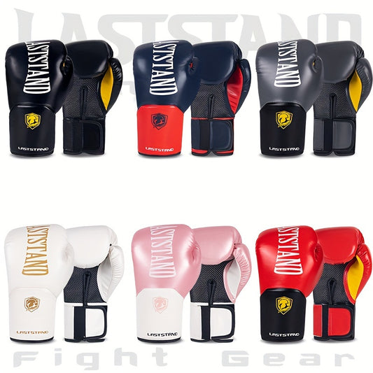 LASTSTAND Boxing Gloves – Breathable Training & Fighting Gear with Integrated Wrist Support, Available in 8oz-14oz Sizes