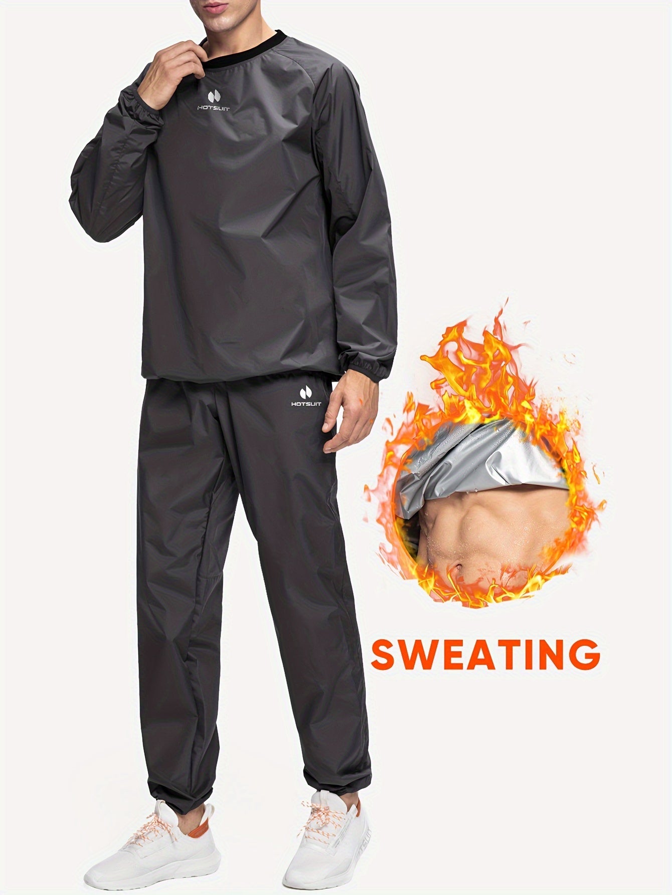 Sauna Suit Men Anti Rip Sweat Suits Gym Boxing Workout Jackets Durable Gym Wear Activewear Sauna Set Top And Pant