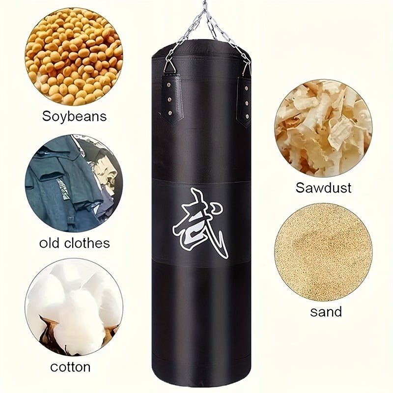 Punching Bag With Hanging Chain, Boxing, Martial Arts, Muay Thai, MMA Training Equipment, Home Gym Fitness Gear