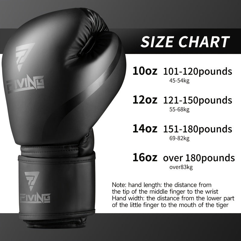 Boxing Gloves For Sparring Training, Faux Leather MMA Kickboxing Adult Heavy Punching Gloves, Focus Pad