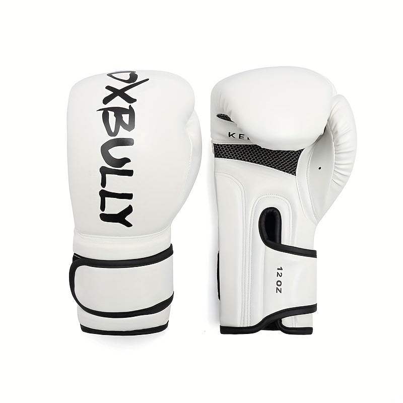 1 Pair 6oz/8oz/10oz/12oz Boxing Gloves, Suitable For Sanda, Boxing, Muay Thai, Fighting Training